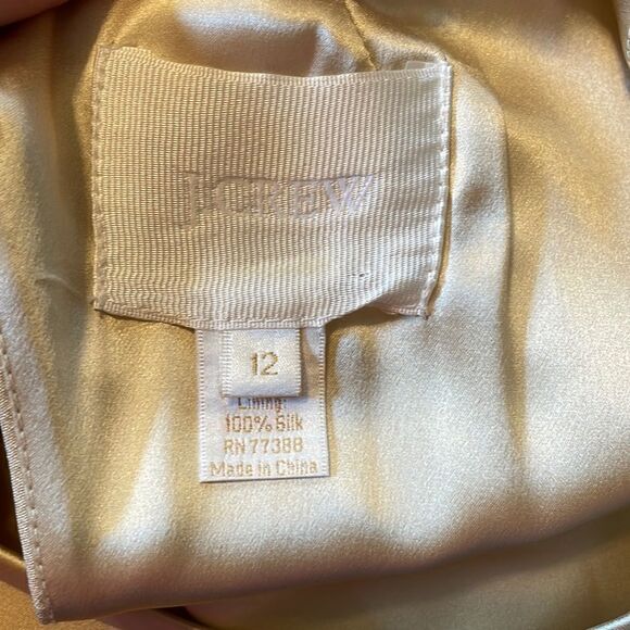 J Crew Champagne Silk Crepe Wedding Gown 12 - Picture 6 of 9